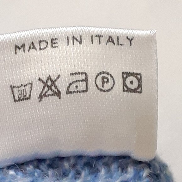 Loro Piana Men Cashmere Cable Knit Crewneck Sweater Light Blue Size 58/Size 3XL - Picture 12 of 12